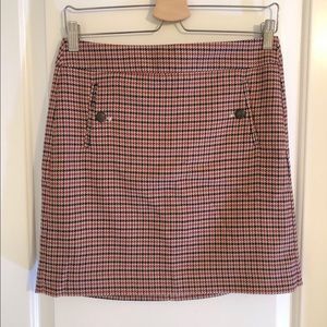 Houndstooth Pencil Skirt